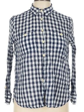 Denim & Supply Ralph Lauren Classic Navy and White Gingham Button-Up Shirt